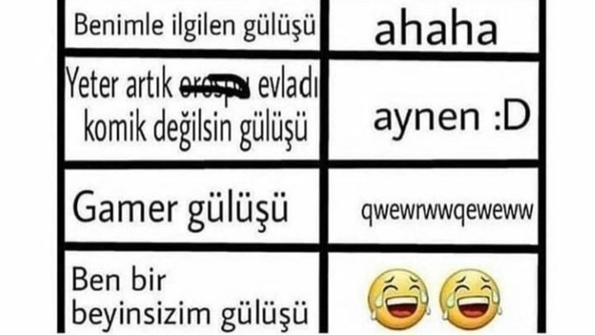 Sanalda gülme şekliniz nasıl?