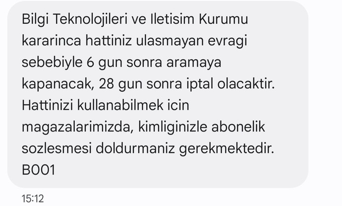 Bana böyle mesaj gelmiş. Bu ne demek?