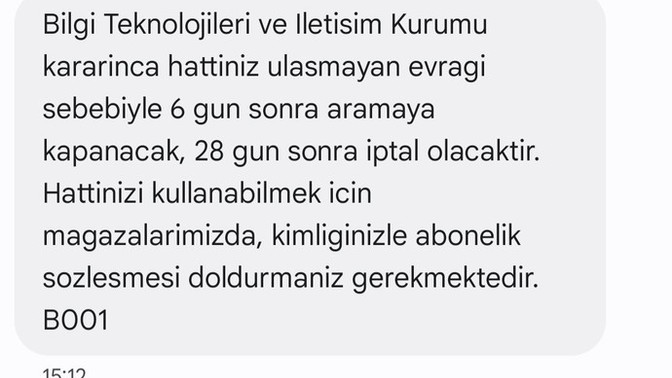Bana böyle mesaj gelmiş. Bu ne demek?