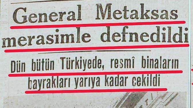 İnönü döneminde 1941’de Yunan Başbakan Metaksas, 1947'de Yunan kral yorgos için millî yas ilan edilmesi hakkında ne düşünüyorsunuz?