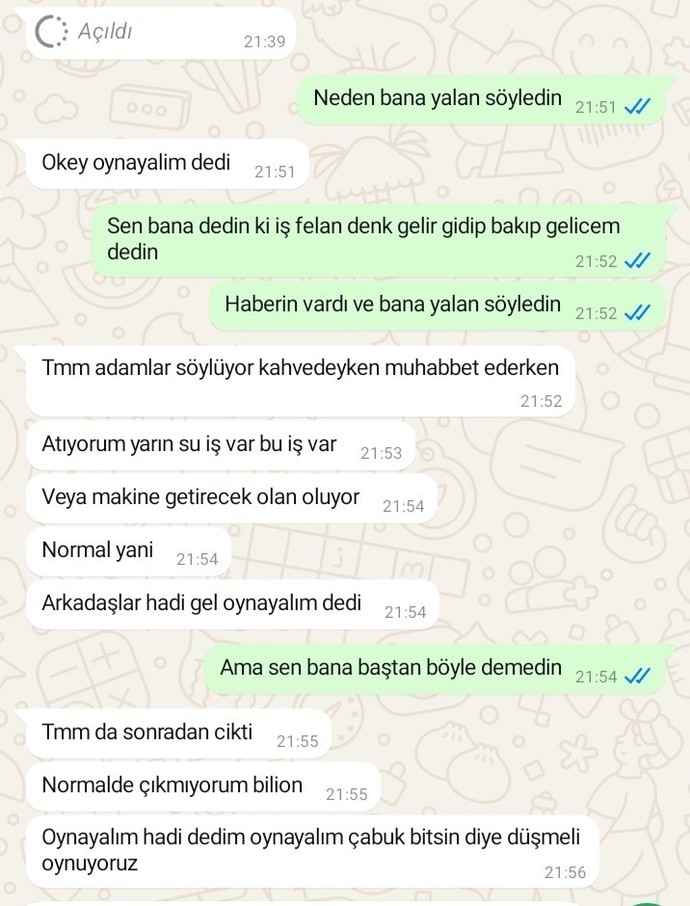 Bence yalan söylüyor sizce?