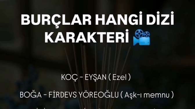 Burcuna göre hangi dizi karakterisin?