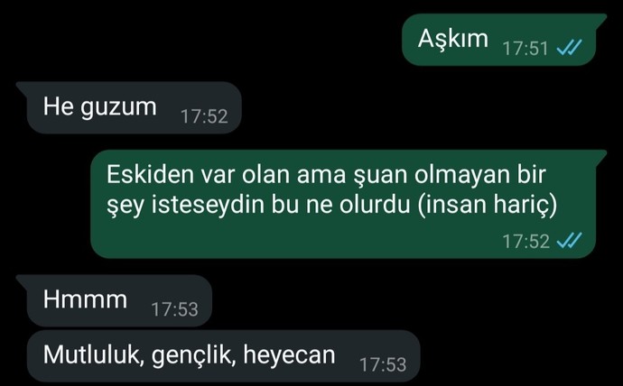 Sevgilimin cevabına göre ben onu hiç mutlu edemedim mi?