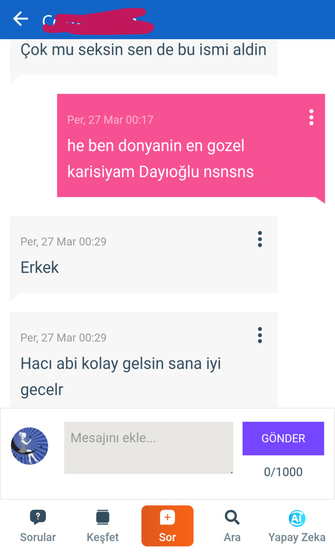 benim erillik km öteden hissedilir olmuş😅 snsnsn