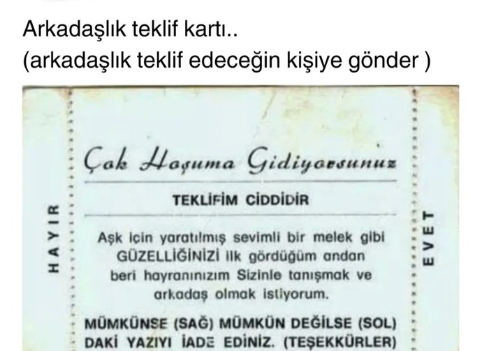 Çıkma teklifi yeniden gelsin mi?