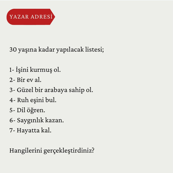 Hangilerini gerceklestirdiniz?