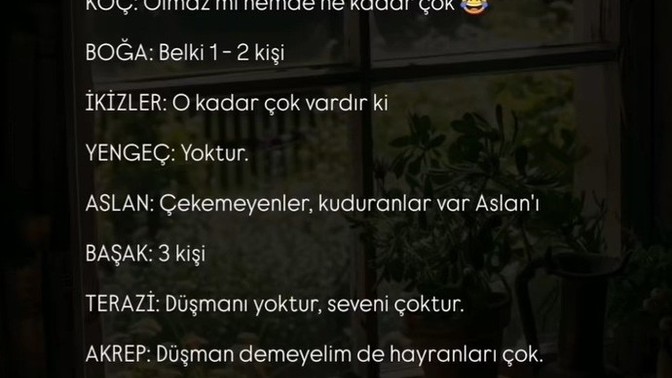 Burçların ne kadar düşmanı var?