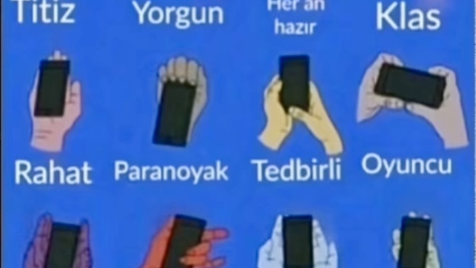 Telefonu tutuş şekline göre nasıl birisin?