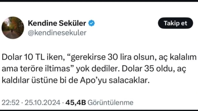Ne düşünüyorsunuz bu tweet hakkında?