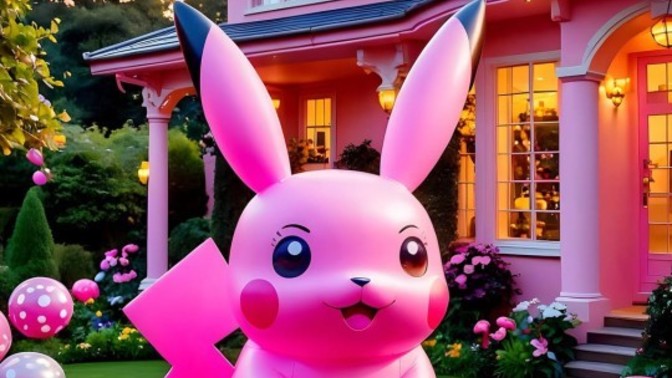 Pembe renkli pikachu olur mu?
