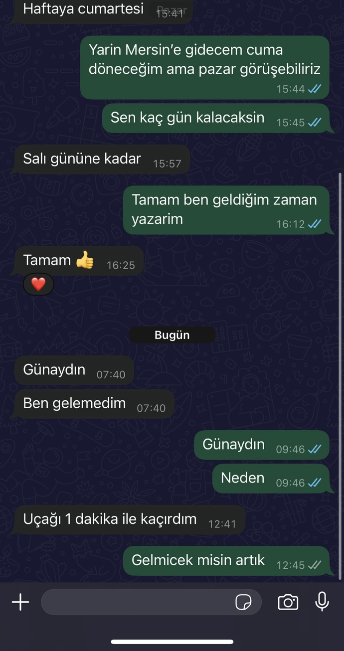 Eski sevgilimle görüşecektik yalan mi söylüyor sizce?