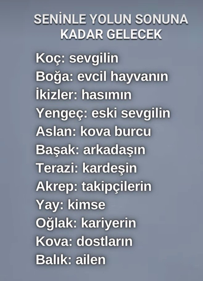 Seninle yolun sonuna kadar gelecek biri var mı hayatınızda?