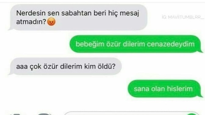 Eski sevgilinin sana attığı en garip mesaj neydi?