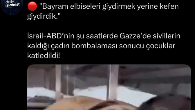 Ramazan Bayramında İsrail Filistinli sivilleri öldürdü. Ne düşünüyorsunuz?