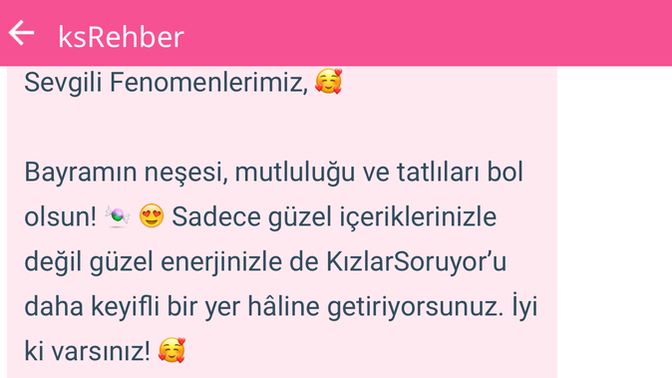 Genel Bayram mesajlarına cevap veriyor musun?