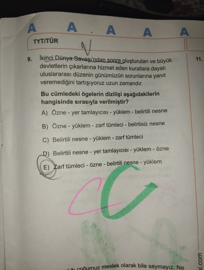 Burada 2 Dünya Savaşından sonra demiş zarf tümleci olmaz mı çünkü ne zaman sonra 2. Dünya Savaşından sonra değil mi sizce?