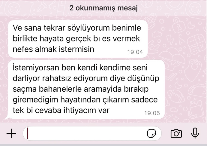 Böyle bir mesaja ne cevap verirsinizz?