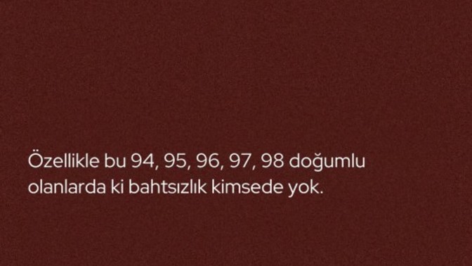 Kaç dogumlusunuz?