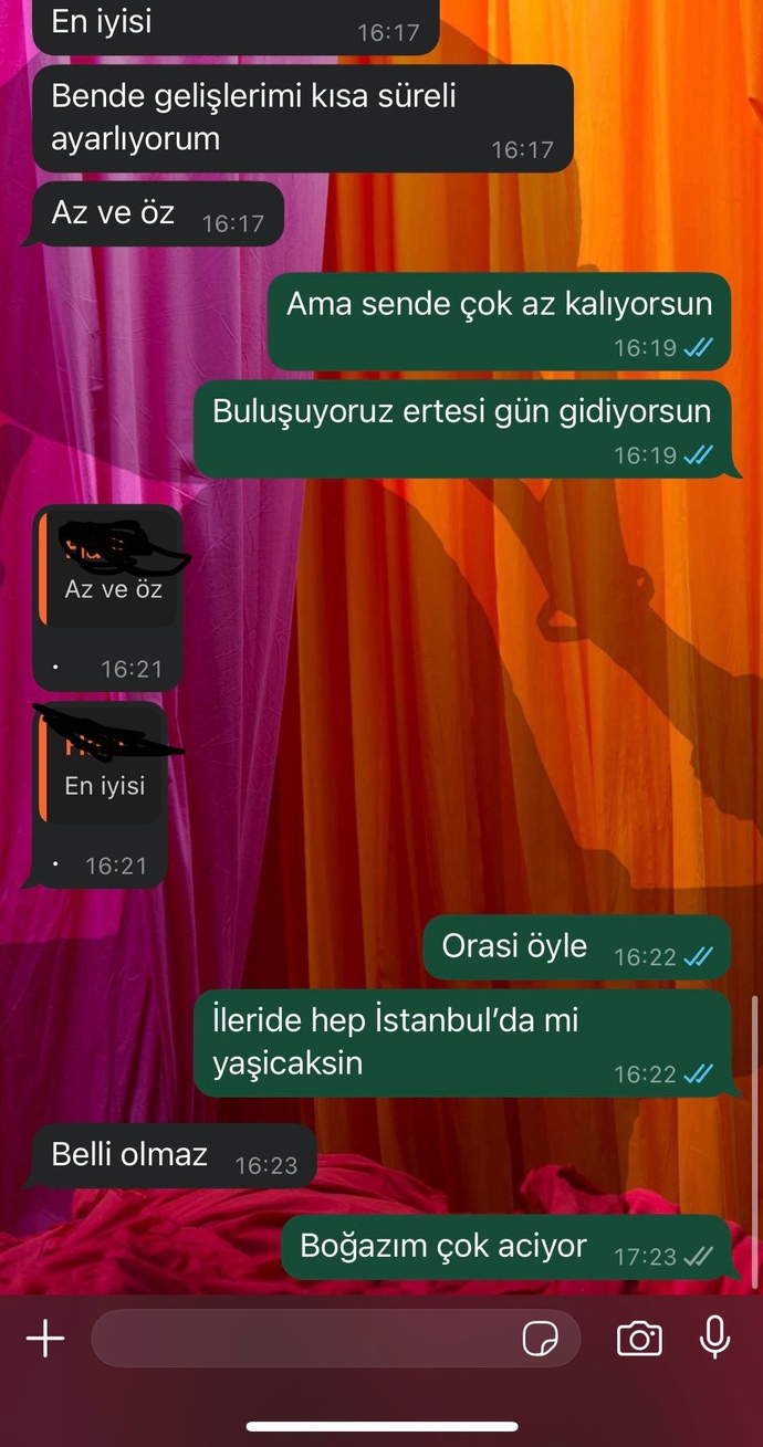 Eski sevgilimle sohbet ediyoruz çok mu sıkıcı konuşmuşuz?