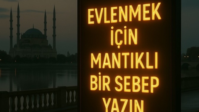 Size de arada mantıklı gelmiyor mu su evlilik işi 😉?