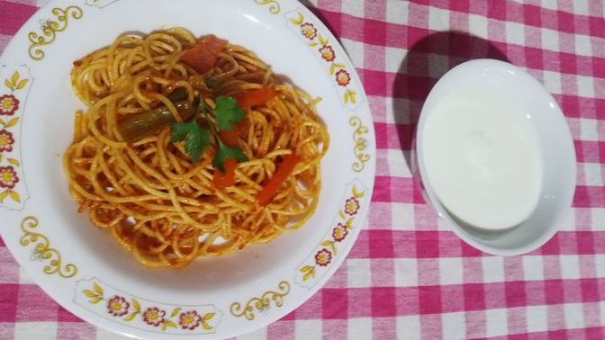 Spagetti makarna yaptim, nasıl olmuş?