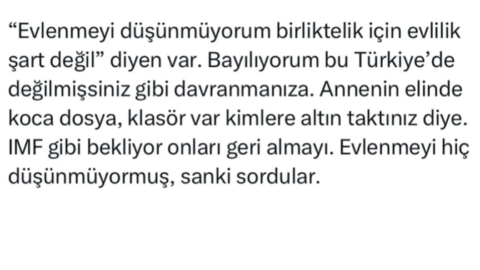 Ya da  şey evlenmeden evde ne yapacaksın 😂?