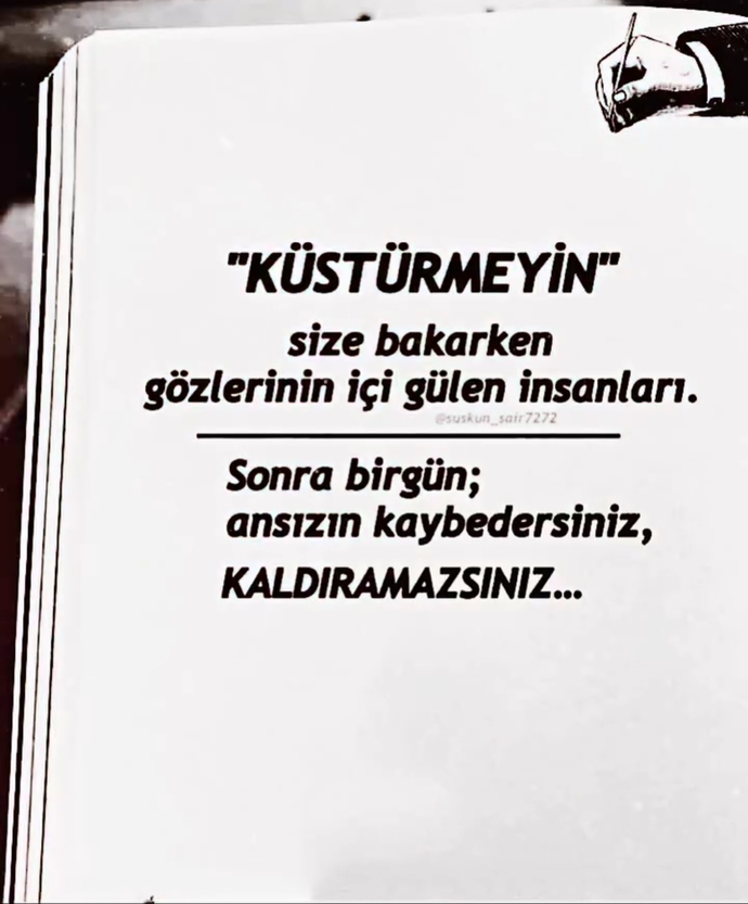 Küstürdüğünüz insanlar var mı?