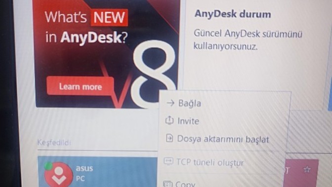 Any desk üzerinden beni izliyorlar mı?