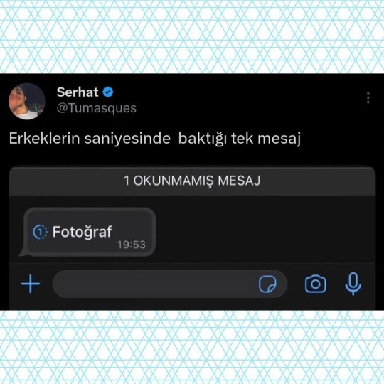 Erkeklerin saniyede baktığı mesaj görseldeki gibi mi?