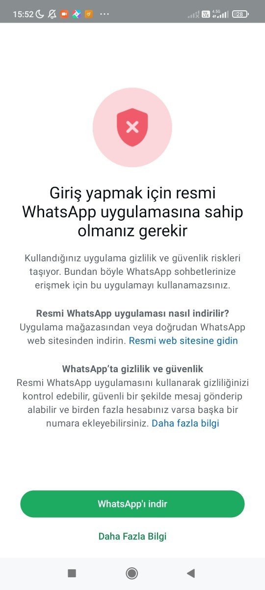 Wahtsap bozuldu yardım edin?