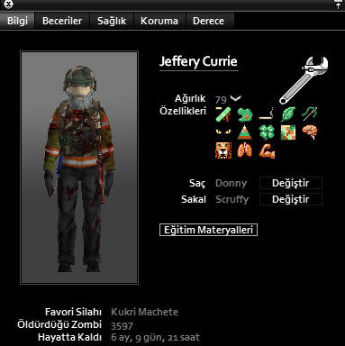 Karakterim jeffery nasıl görünüyor?