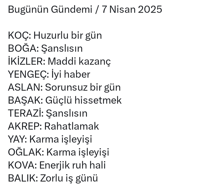 Burçlara göre bugün gündeminizde ne var?