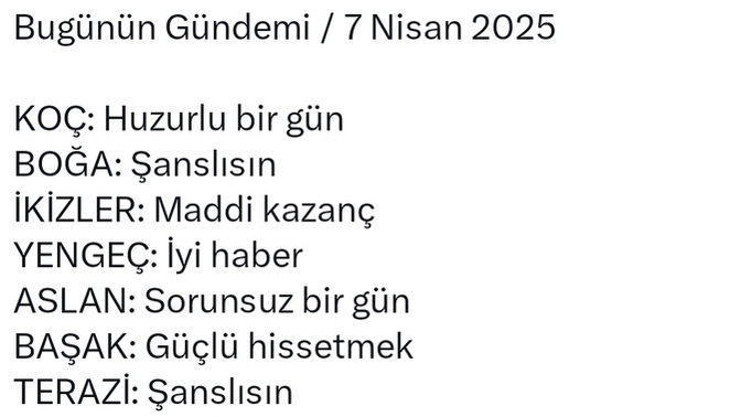 Burçlara göre bugün gündeminizde ne var?