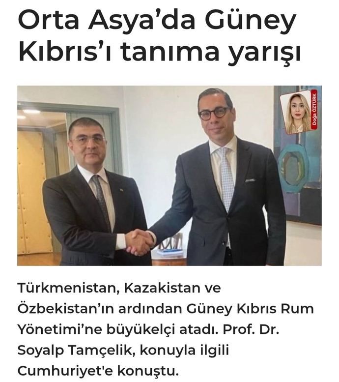 Turki Cumhuriyetleri bir bir Güney Kıbrıs Rum Kesimini tanımaya başladı, ne düşünüyorsunuz?
