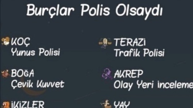 Burçlar polis olsaydı hangi Burç olurdu?