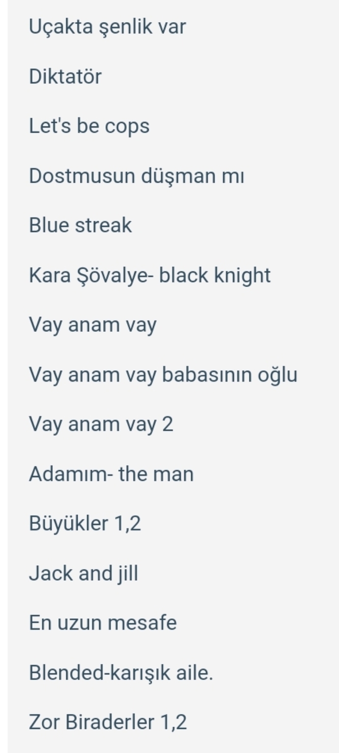 Komedi filmleridir