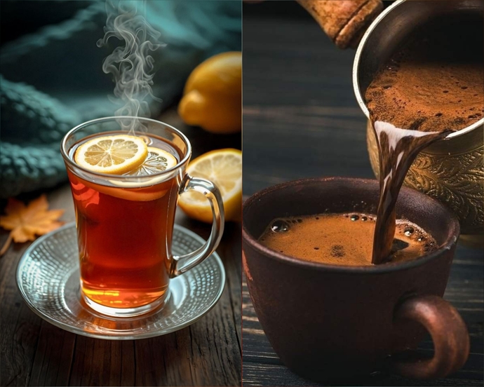 Efsane bir gün batımında kahve mi içersin, çay mı?