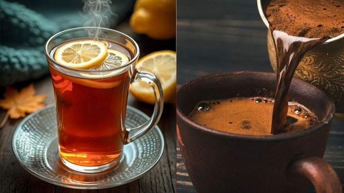 Efsane bir gün batımında kahve mi içersin, çay mı?