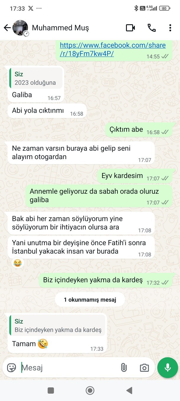 Şöyle arkadaş/kardeşleriniz oldu mu?