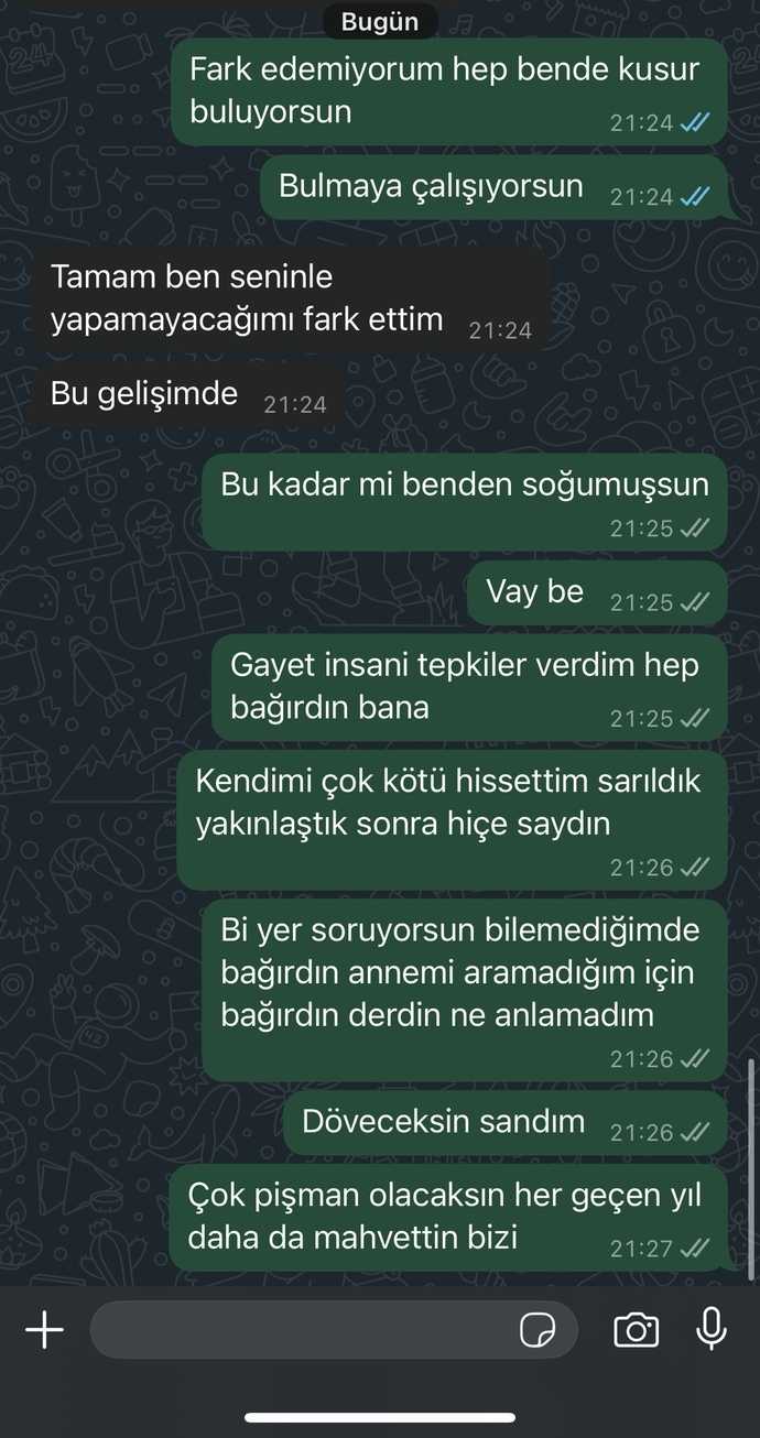 Eski sevgilim laflarıyla mahvetti beni?