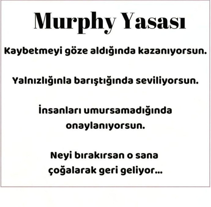 Murphy yasasına inanıyor musunuz?