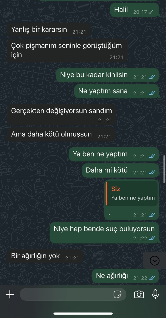 Sizce eski sevgilim neden böyle şeyler saydı?