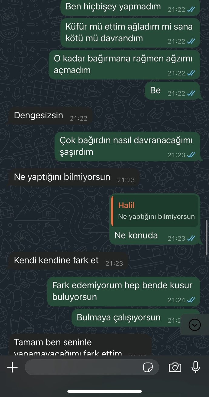 Sizce eski sevgilim neden böyle şeyler saydı?