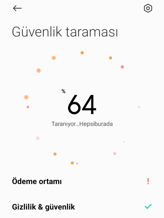 Telefonum da güvenlik taraması yaptım kendi güvenlik uygulaması fabrikanın?