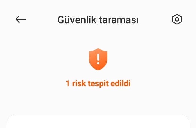 Telefonum da güvenlik taraması yaptım kendi güvenlik uygulaması fabrikanın?