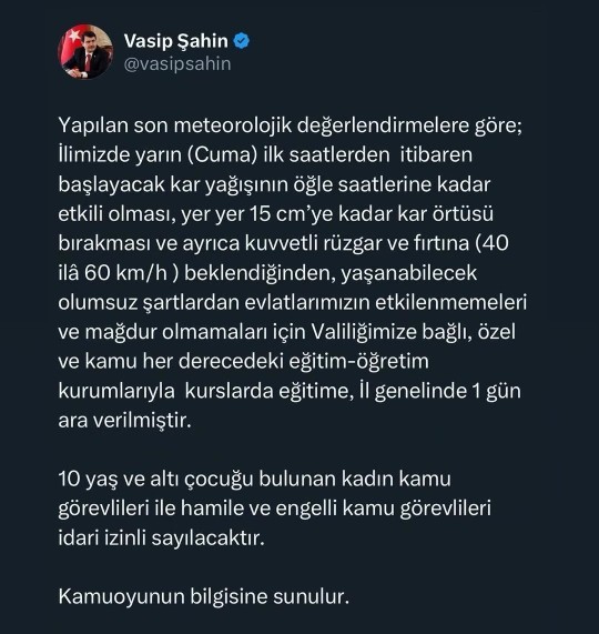 Ankara ya Kar Geliyor?