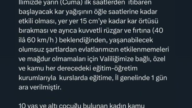 Ankara 'ya Kar Geliyor?