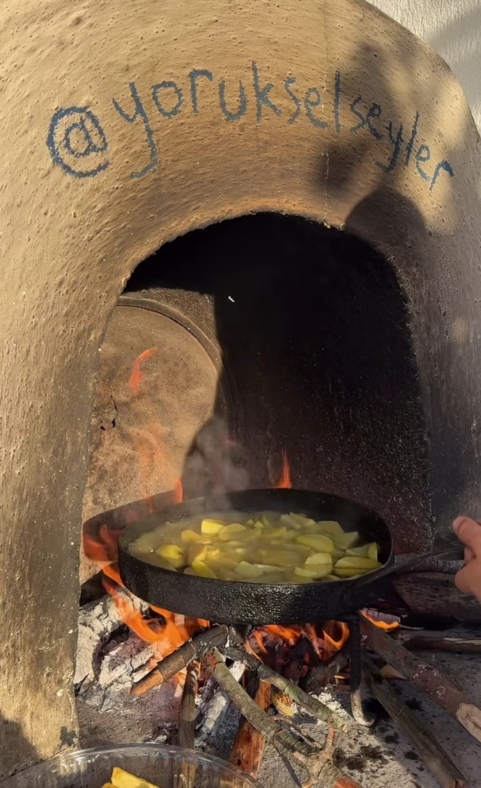 Odun ateşinde patates kızartması yediniz mi?