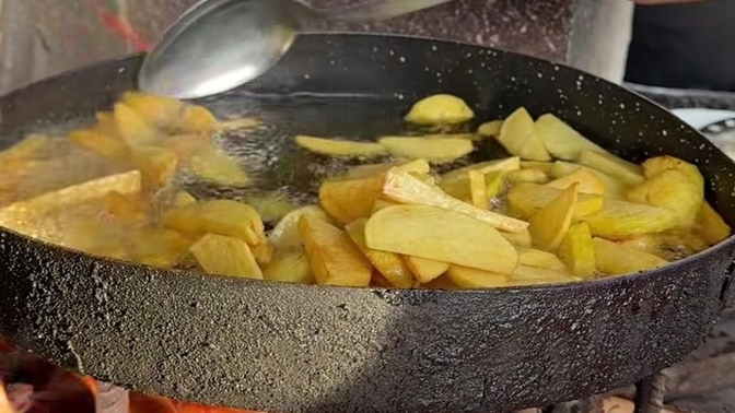 Odun ateşinde patates kızartması yediniz mi?