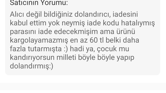 Dolap uygulama. Satıcı beni dolandırıcı ilan etti nasıl hesabını kapattırabilirim?